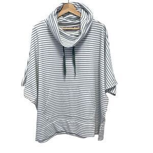 Funnel Neck Striped Top